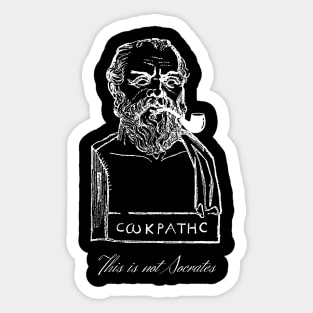 This is not Socrates (White Design) Sticker